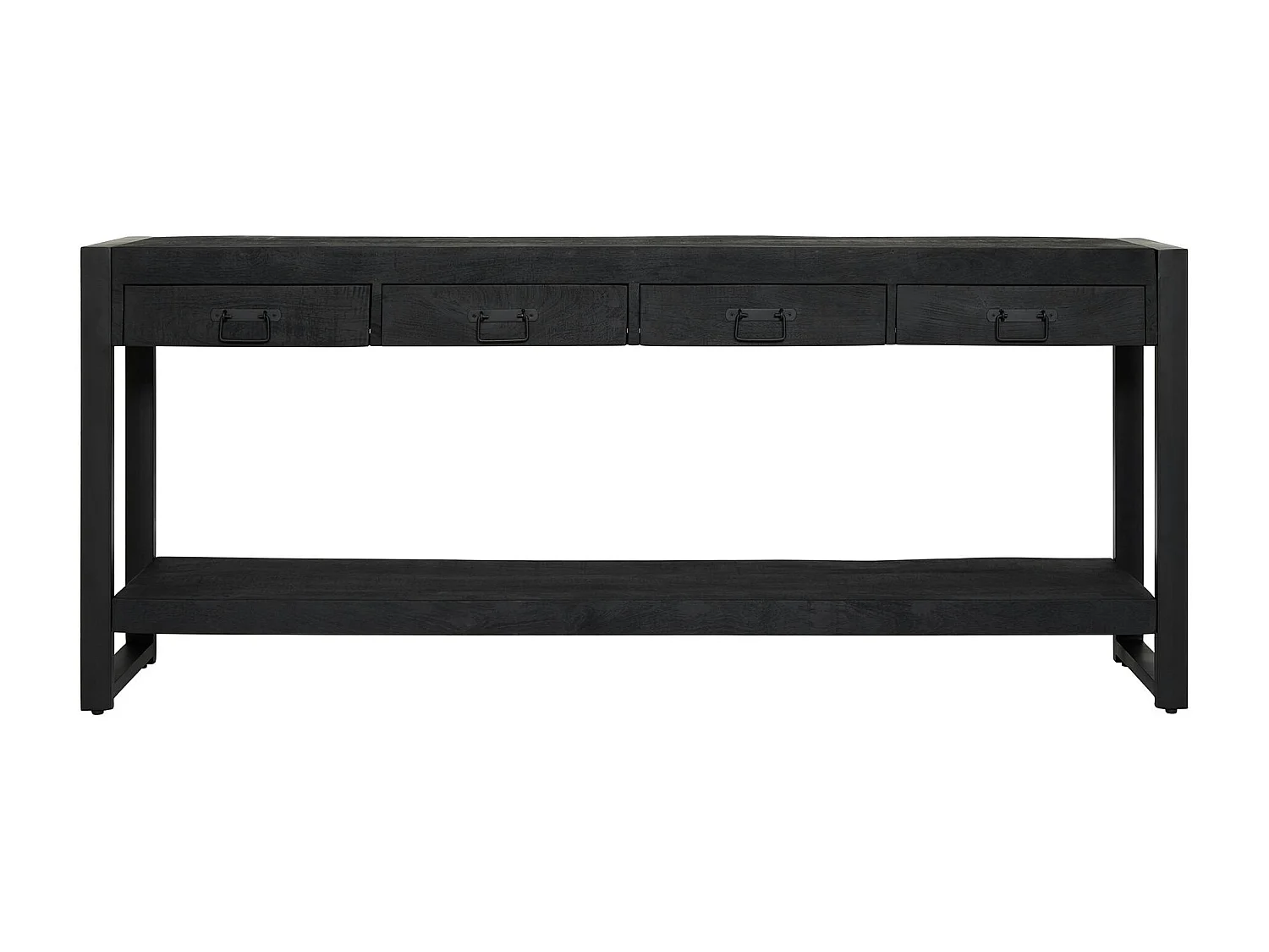 Console XXL bois noir 4 tiroirs MILORA