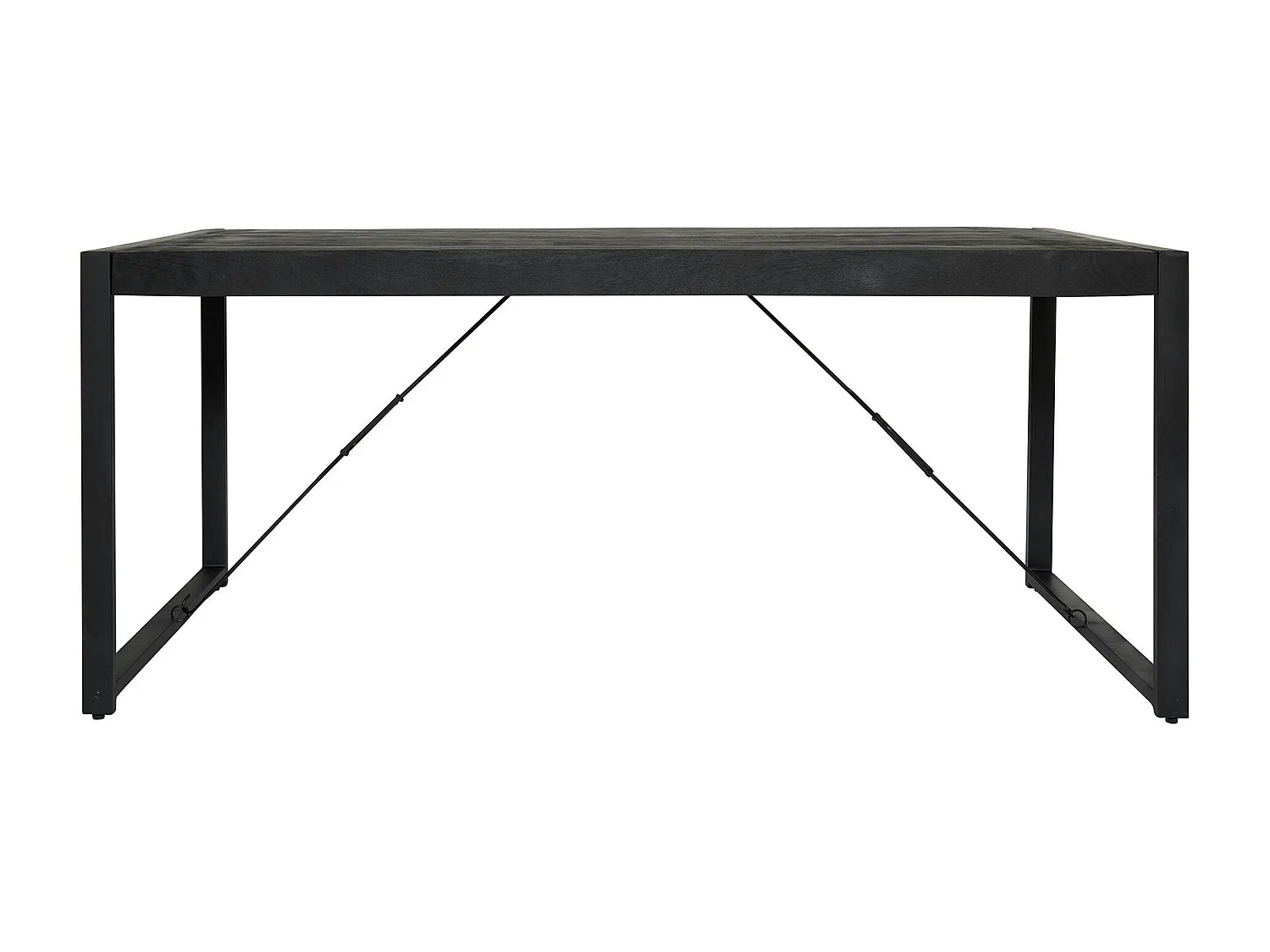 Table à manger noire en bois 180 cm MILORA