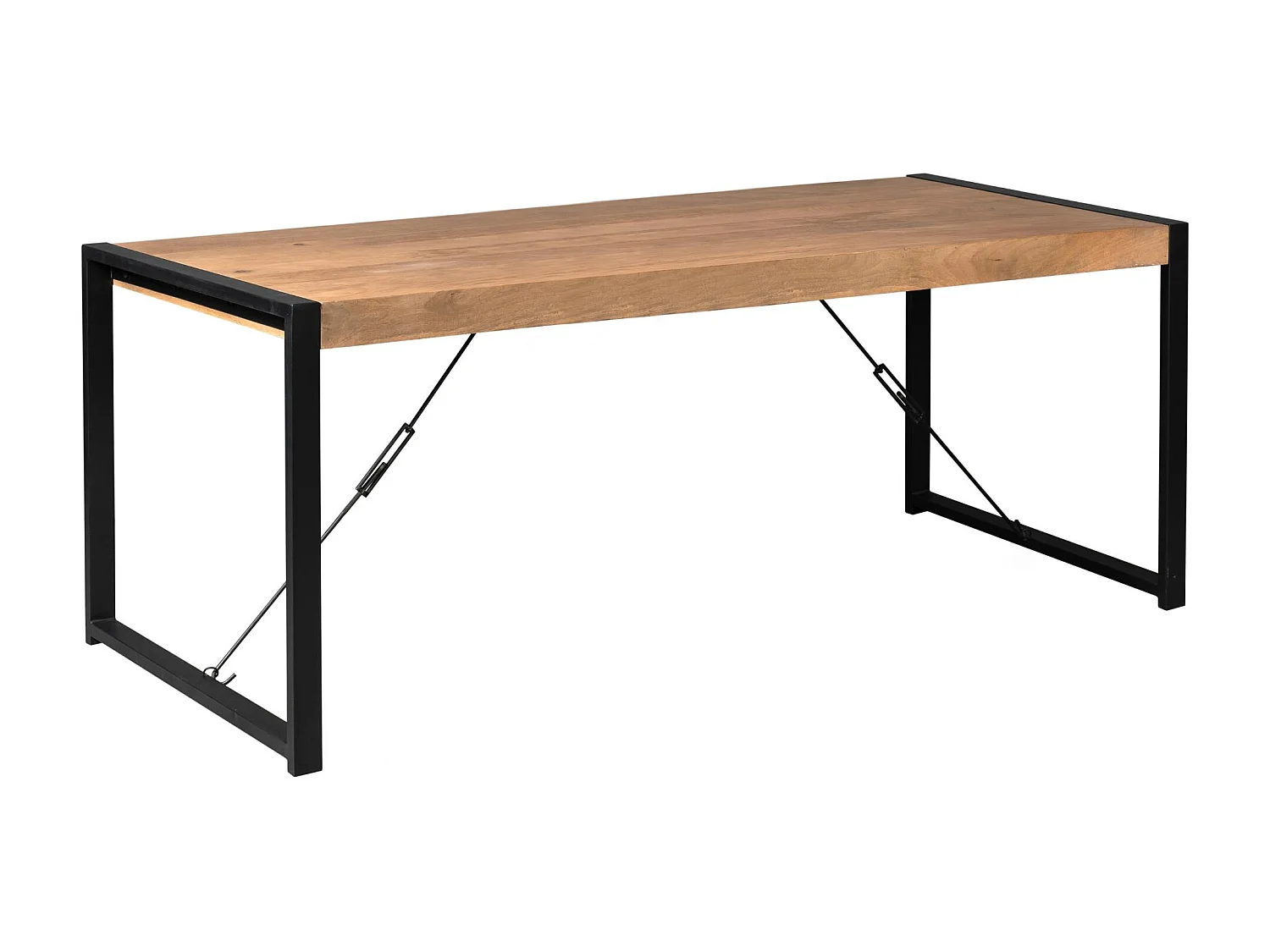 Table à manger bois métal 220 cm MILORA