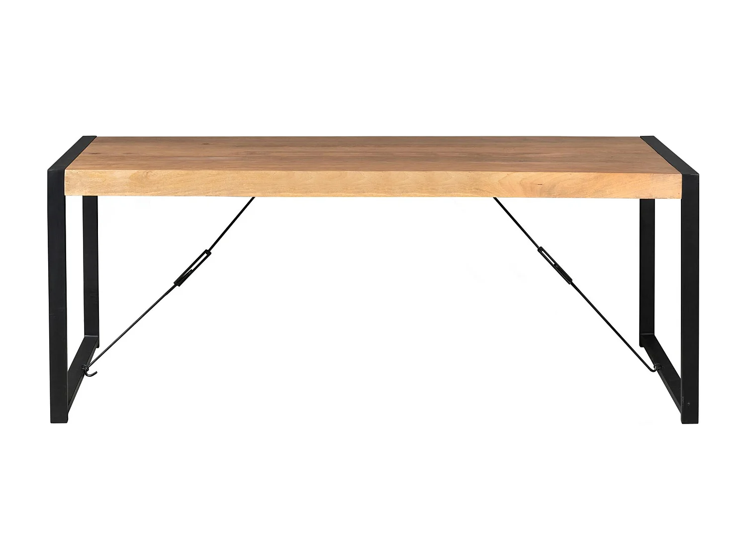 Table à manger bois métal 220 cm MILORA