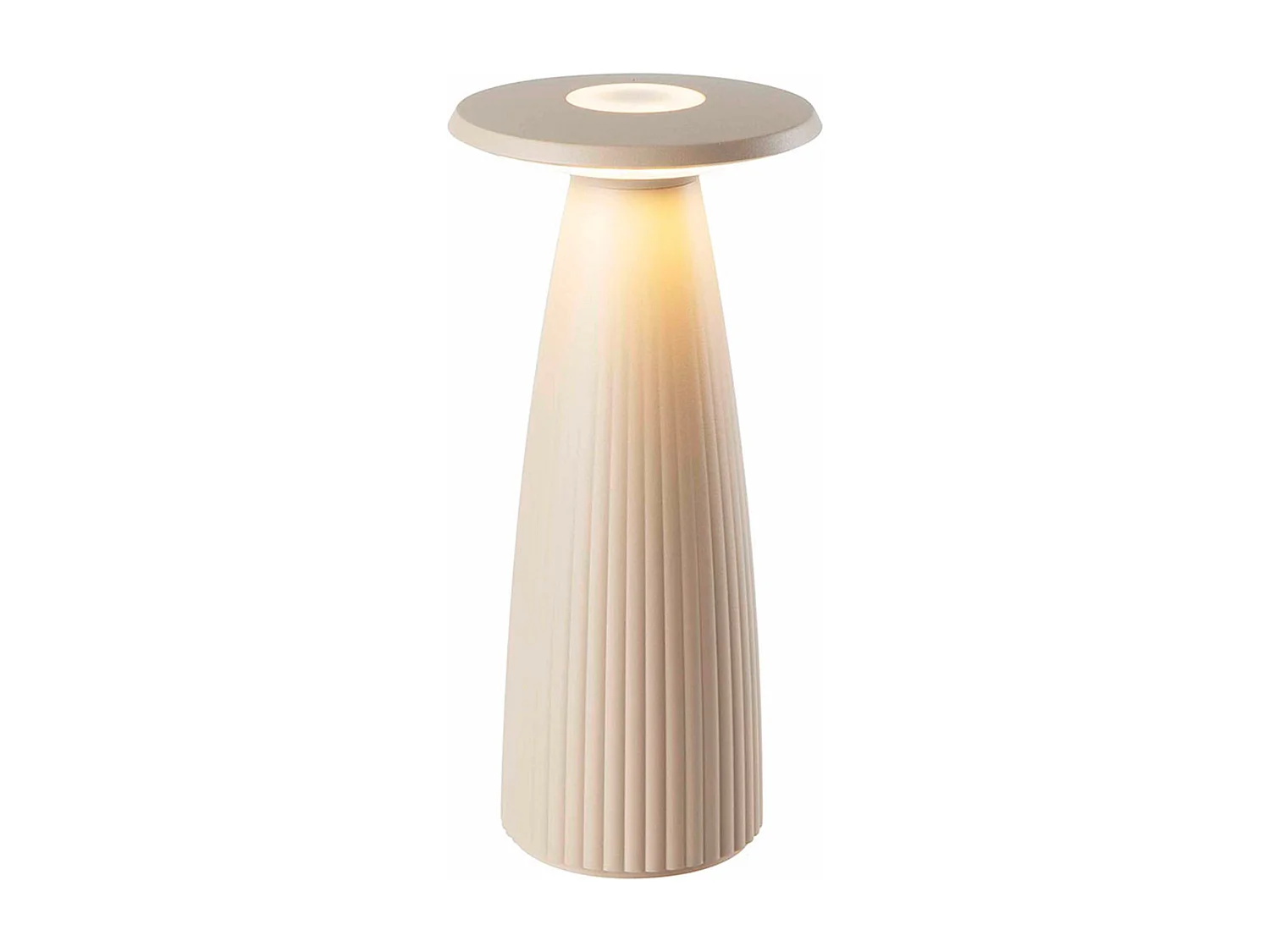 Lampe de table sans fil vase FLORA Sable H20cm