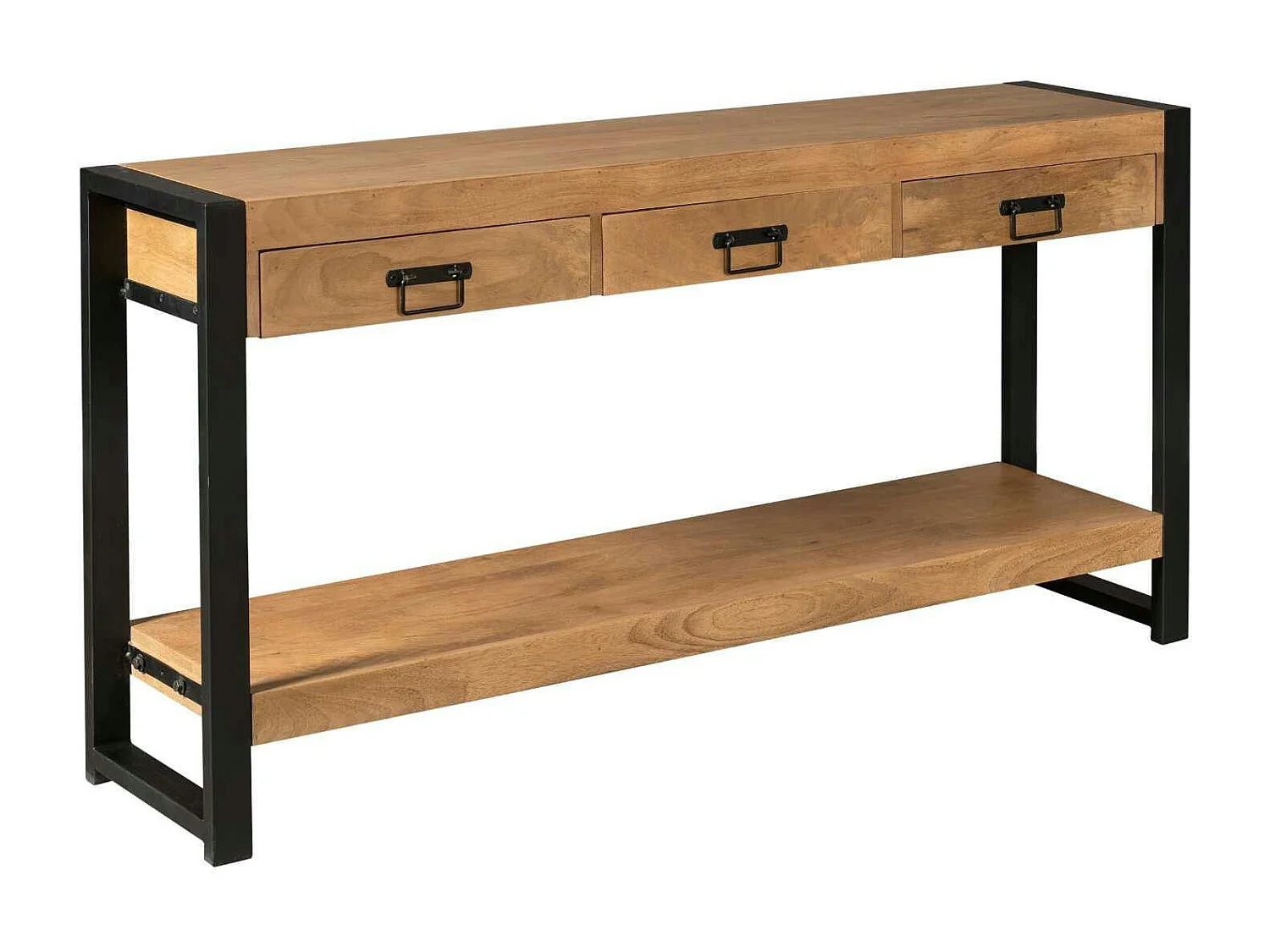 Console longue bois métal 150 cm MILORA