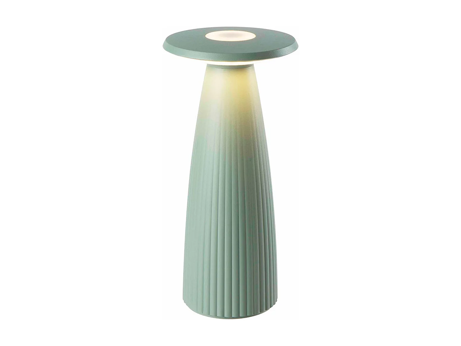 Lampe de table sans fil vase FLORA Vert H20cm