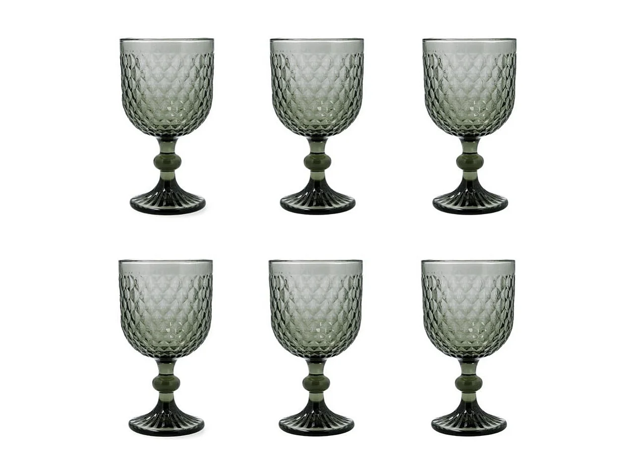 Pack de 6 copas Elite Bidasoa vidrio gris 35 cl