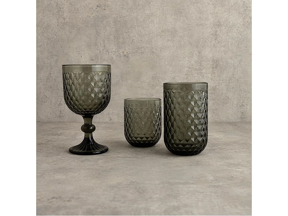 Pack de 6 copas Elite Bidasoa vidrio gris 35 cl