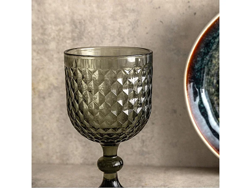 Pack de 6 copas Elite Bidasoa vidrio gris 35 cl