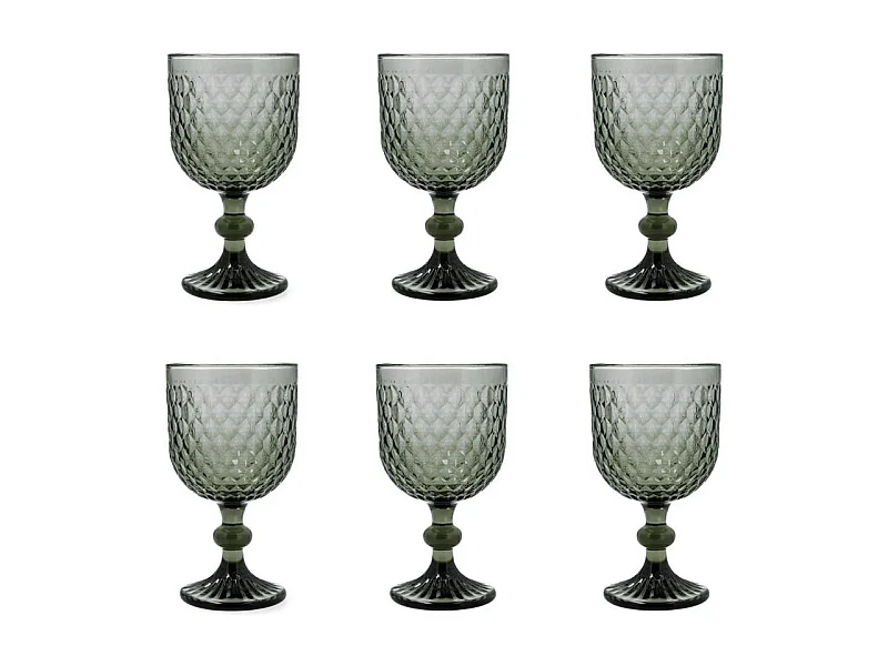 Pack de 6 copas Elite Bidasoa vidrio gris 35 cl