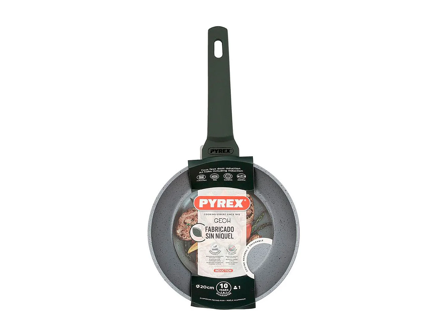 Sartén Geoh Pyrex aluminio forjado gris Ø20 cm