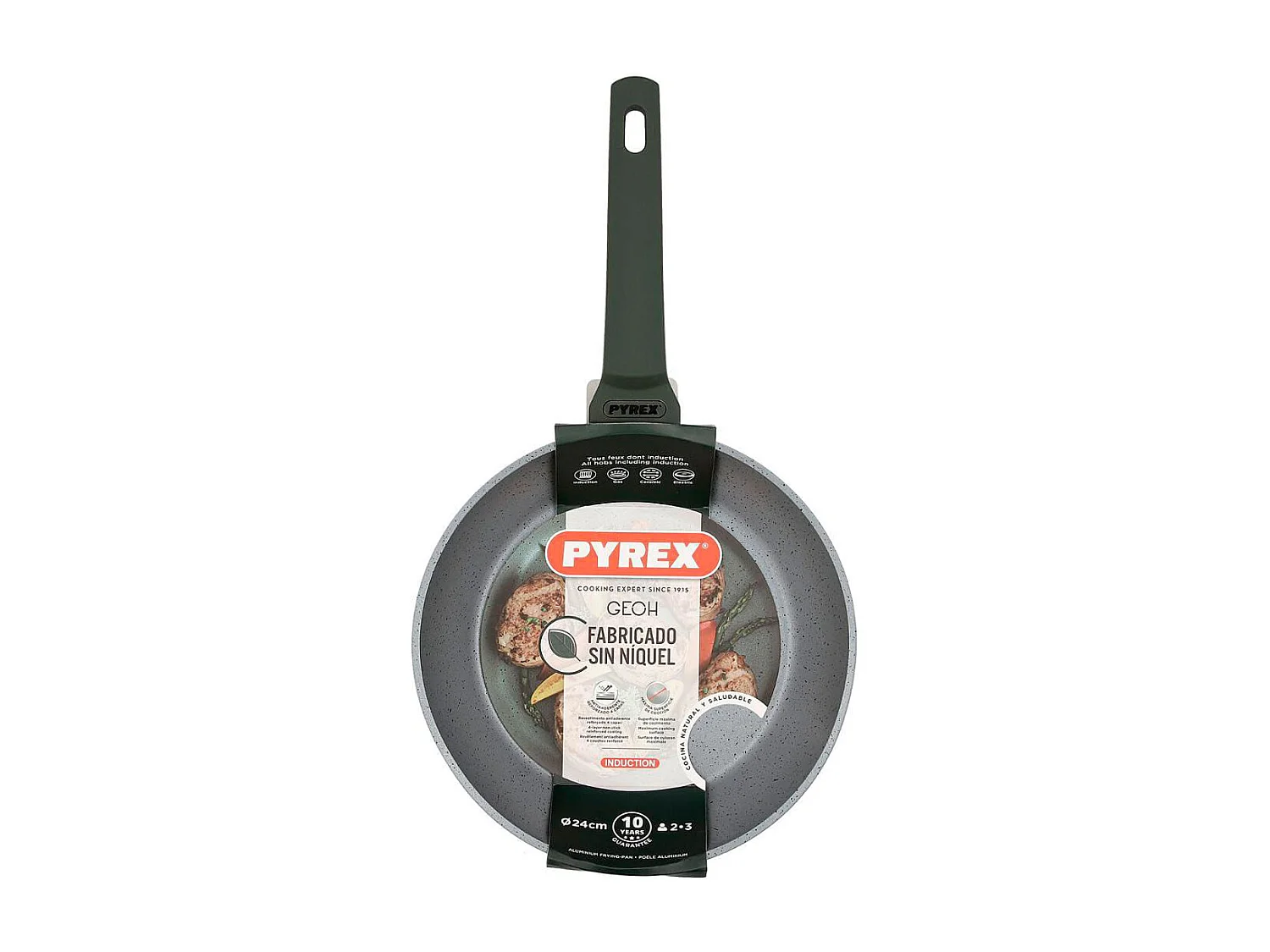 Sartén Geoh Pyrex aluminio forjado gris Ø24 cm
