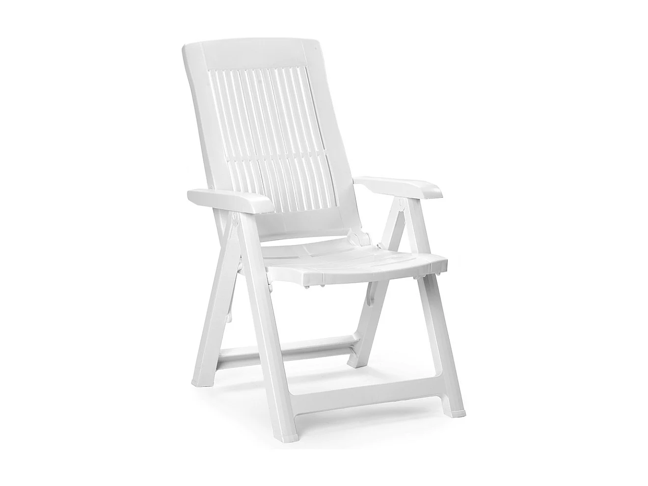 Silla exterior Tampa Progarden reclinable plegable blanco 109x60x61 cm