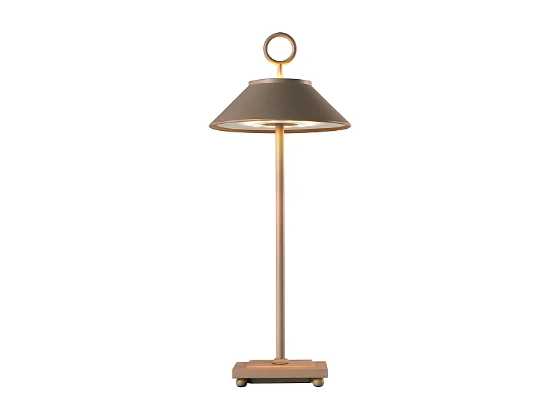 Lampe de table sans fil aluminium MARAIS Bronze H29cm