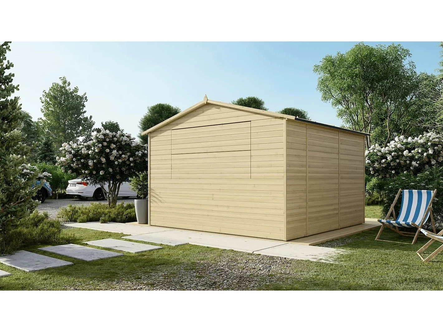 Kiosque/ stand de marché/ de vente 9.42 m2 - 3.11x3.03 m - 19 mm - DOM607 - ALTANKA