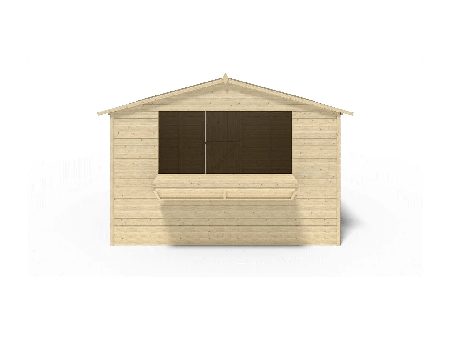 Chiosco per mercatini 9.42 m2 - 3.11x3.03 m - 19 mm - DOM607 - ALTANKA