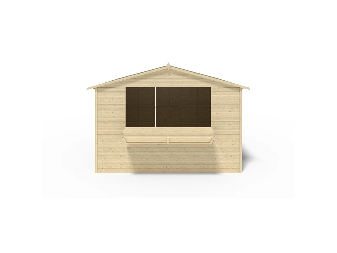 Kiosque/ stand de marché/ de vente 9.42 m2 - 3.11x3.03 m - 19 mm - DOM607 - ALTANKA