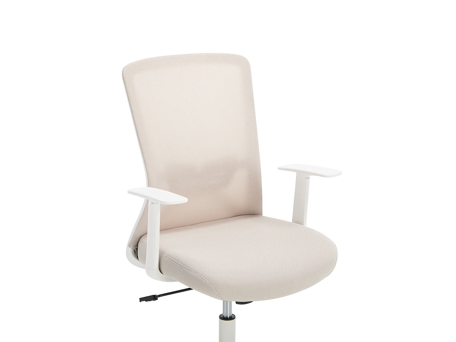Chaise de bureau - Tissu - Beige et blanc - DELVORA