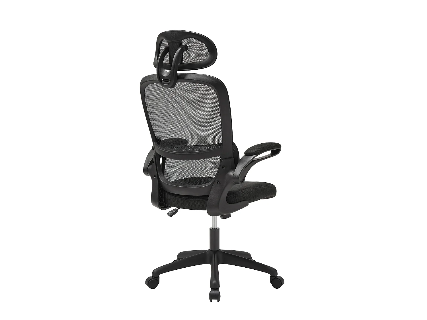 Fauteuil de bureau ergonomique avec têtière - Tissu - Noir - NIRANO