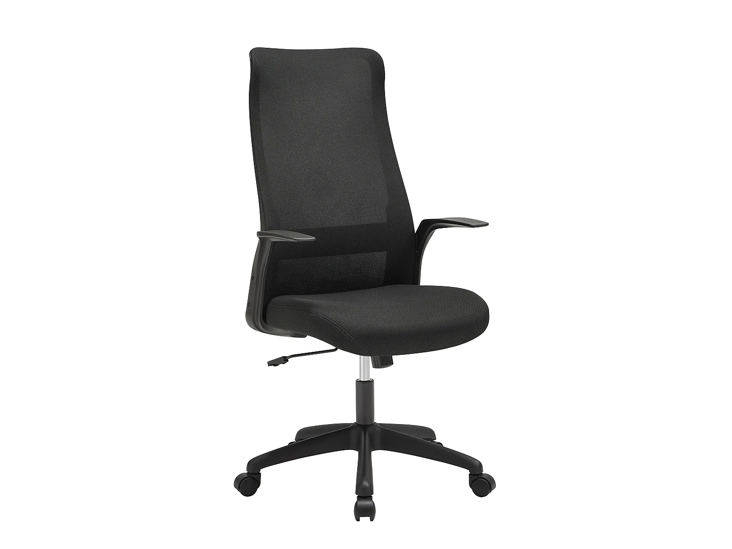 Fauteuil de bureau - Tissu - Noir - Hauteur réglable - LATYRA