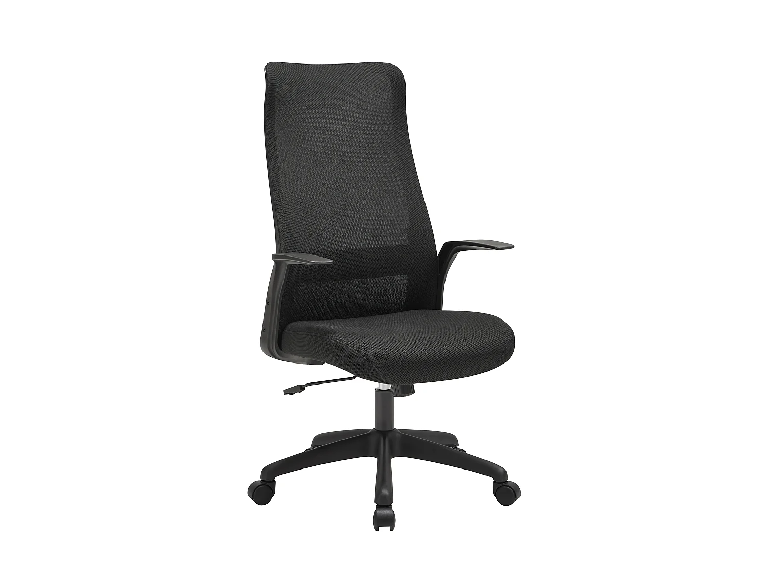 Fauteuil de bureau - Tissu - Noir - Hauteur réglable - LATYRA