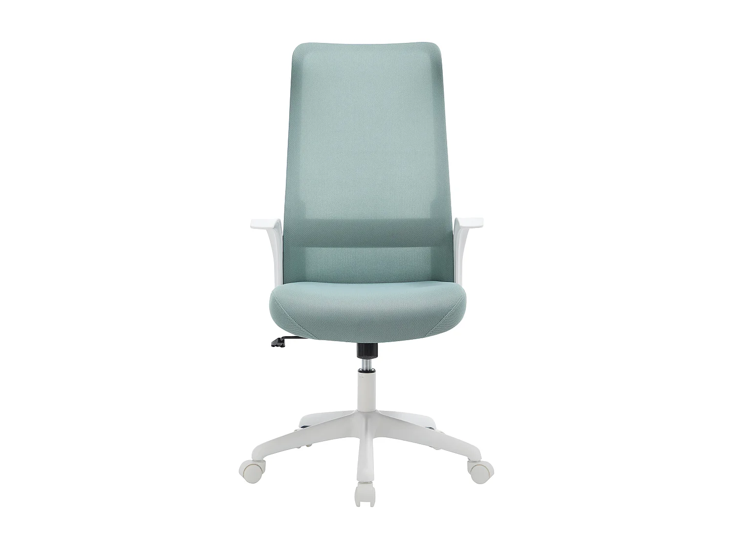 Fauteuil de bureau - Tissu - Bleu et blanc - Hauteur réglable - LATYRA