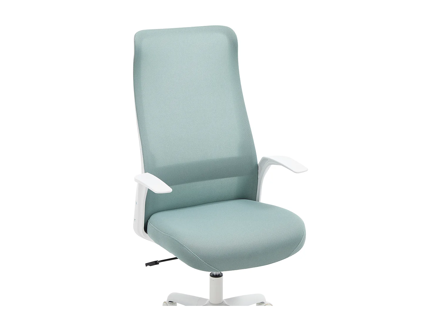 Fauteuil de bureau - Tissu - Bleu et blanc - Hauteur réglable - LATYRA