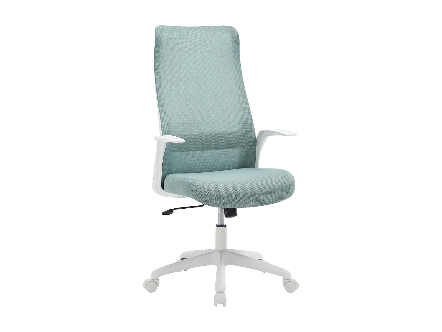 Fauteuil de bureau - Tissu - Bleu et blanc - Hauteur réglable - LATYRA