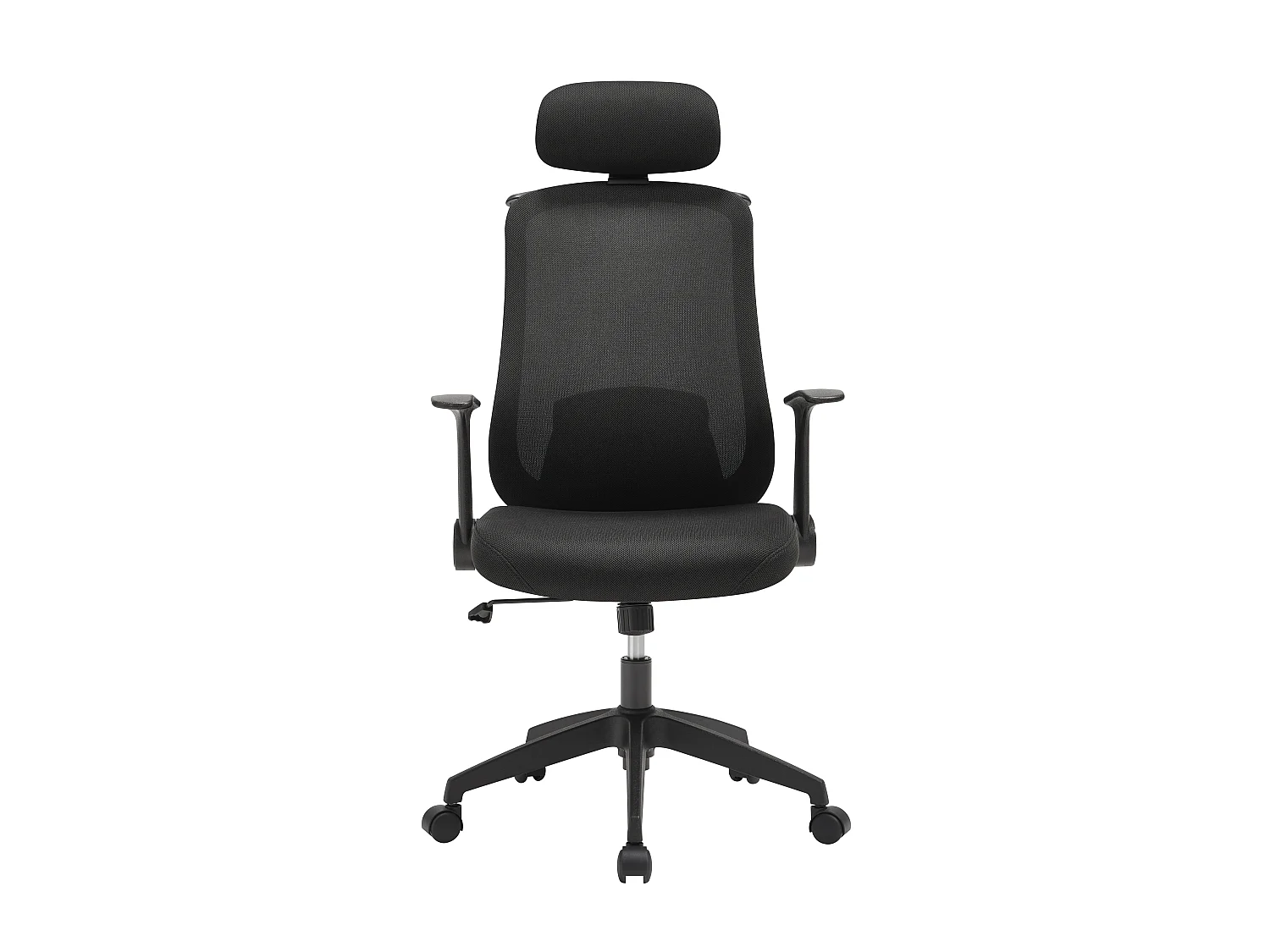 Fauteuil de bureau ergonomique avec têtière - Tissu - Noir - ZYLIRO