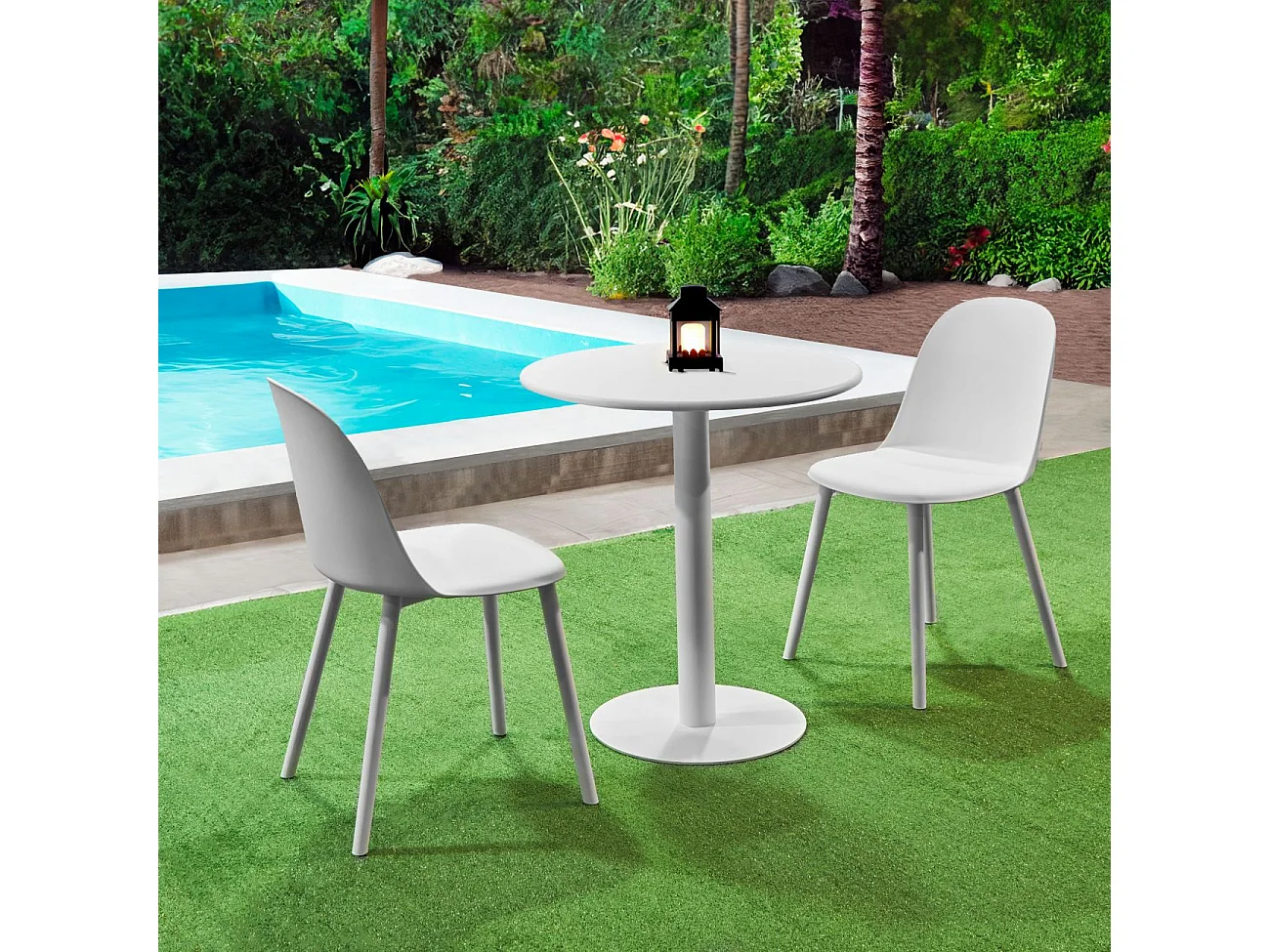 Conjunto de 4 cadeiras de jantar Sabra Blanco