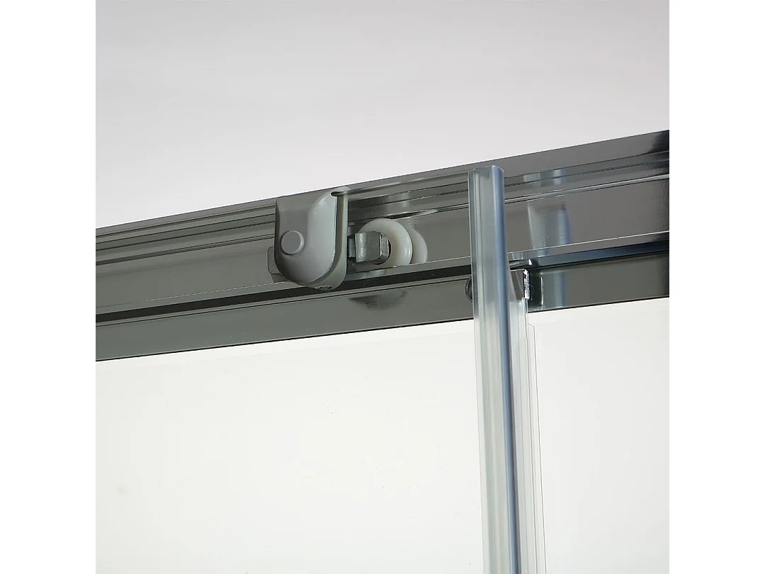 Porte Coulissante En Verre Transparent Pour Douche Avec Deux Parois 150Cm