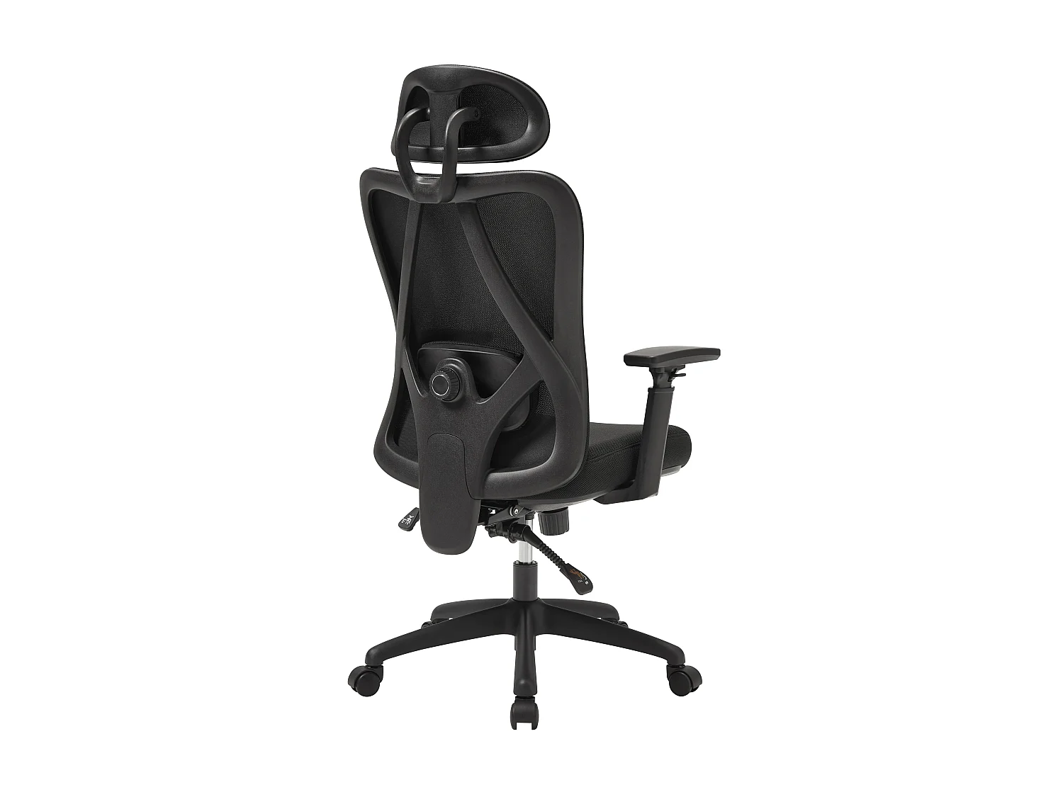 Fauteuil de bureau ergonomique avec têtière - Tissu - Noir - SORLITA
