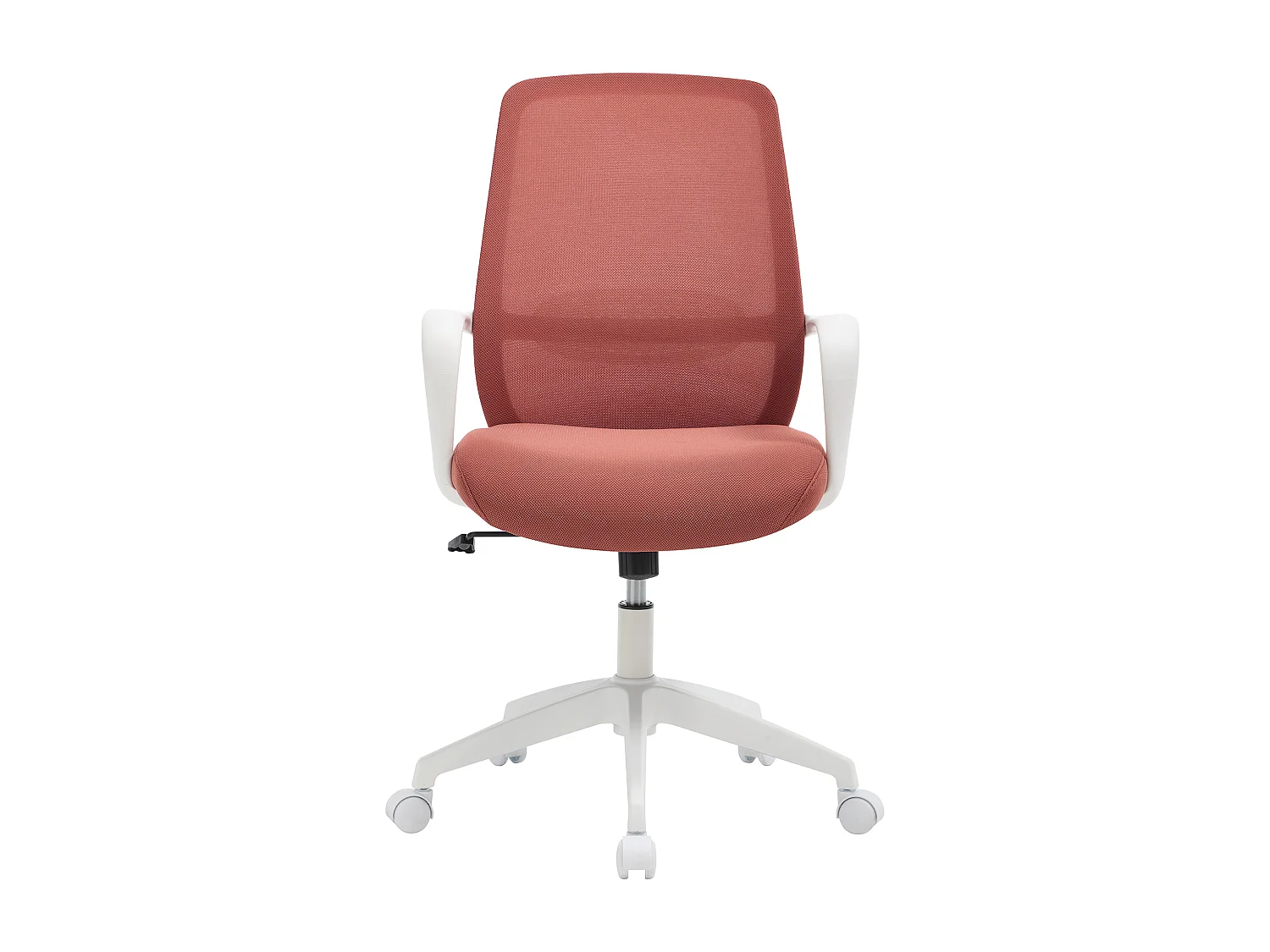 Chaise de bureau - Tissu - Terracotta et blanc - VATISTA