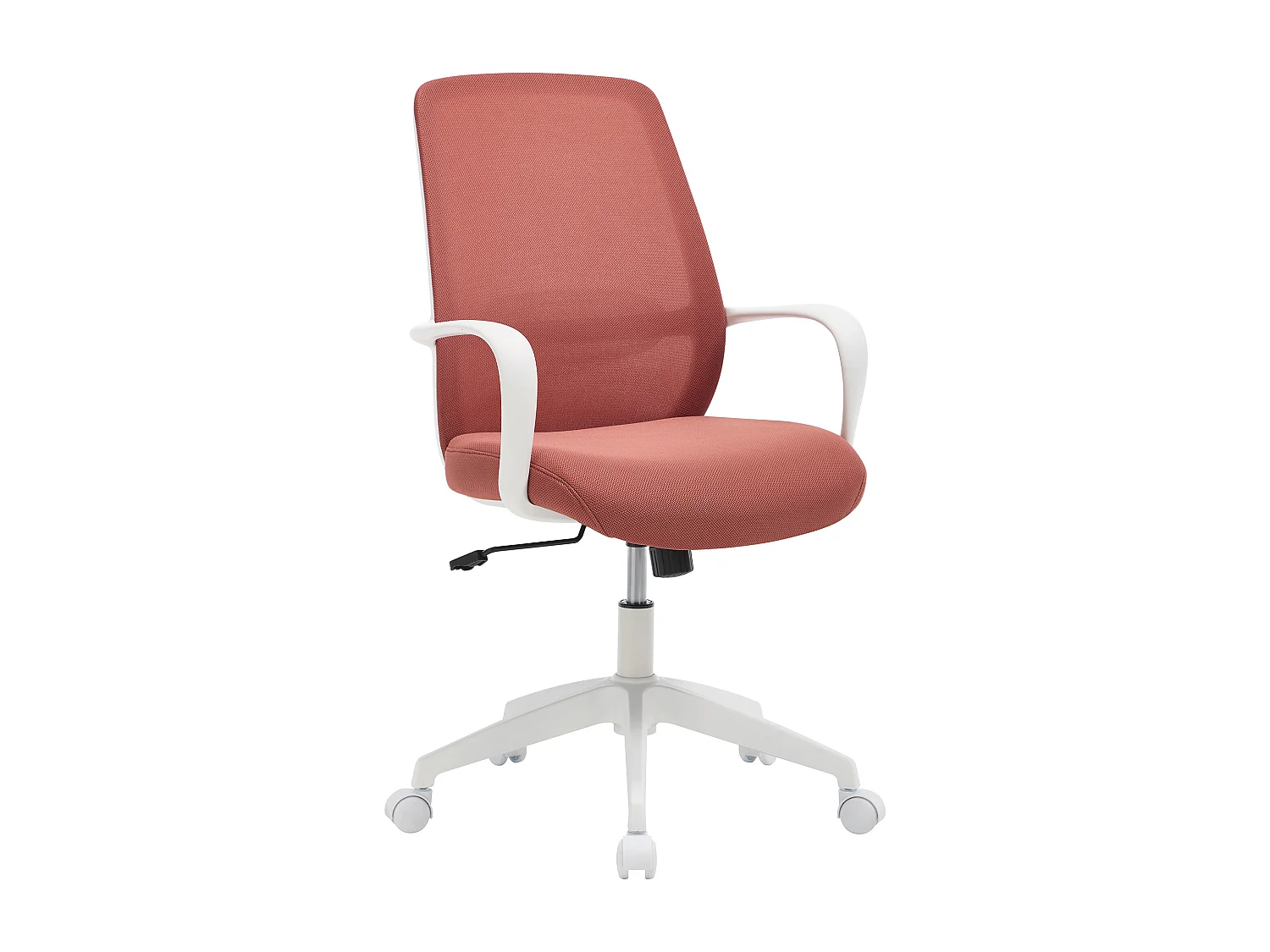 Chaise de bureau - Tissu - Terracotta et blanc - VATISTA