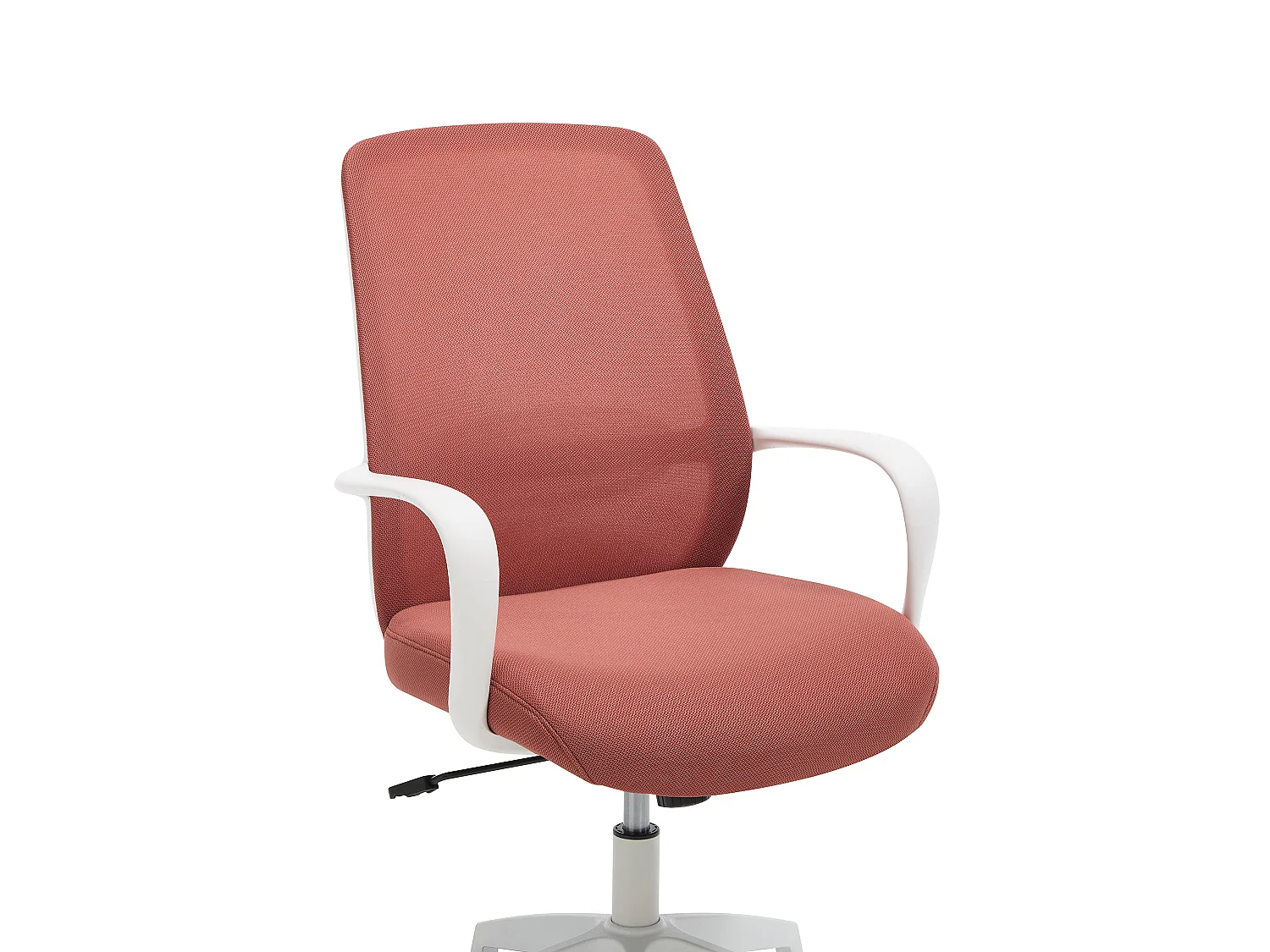 Chaise de bureau - Tissu - Terracotta et blanc - VATISTA