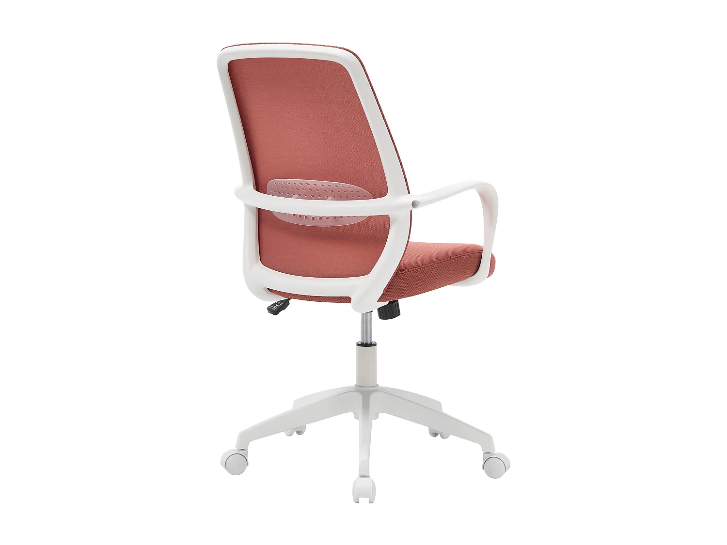 Chaise de bureau - Tissu - Terracotta et blanc - VATISTA