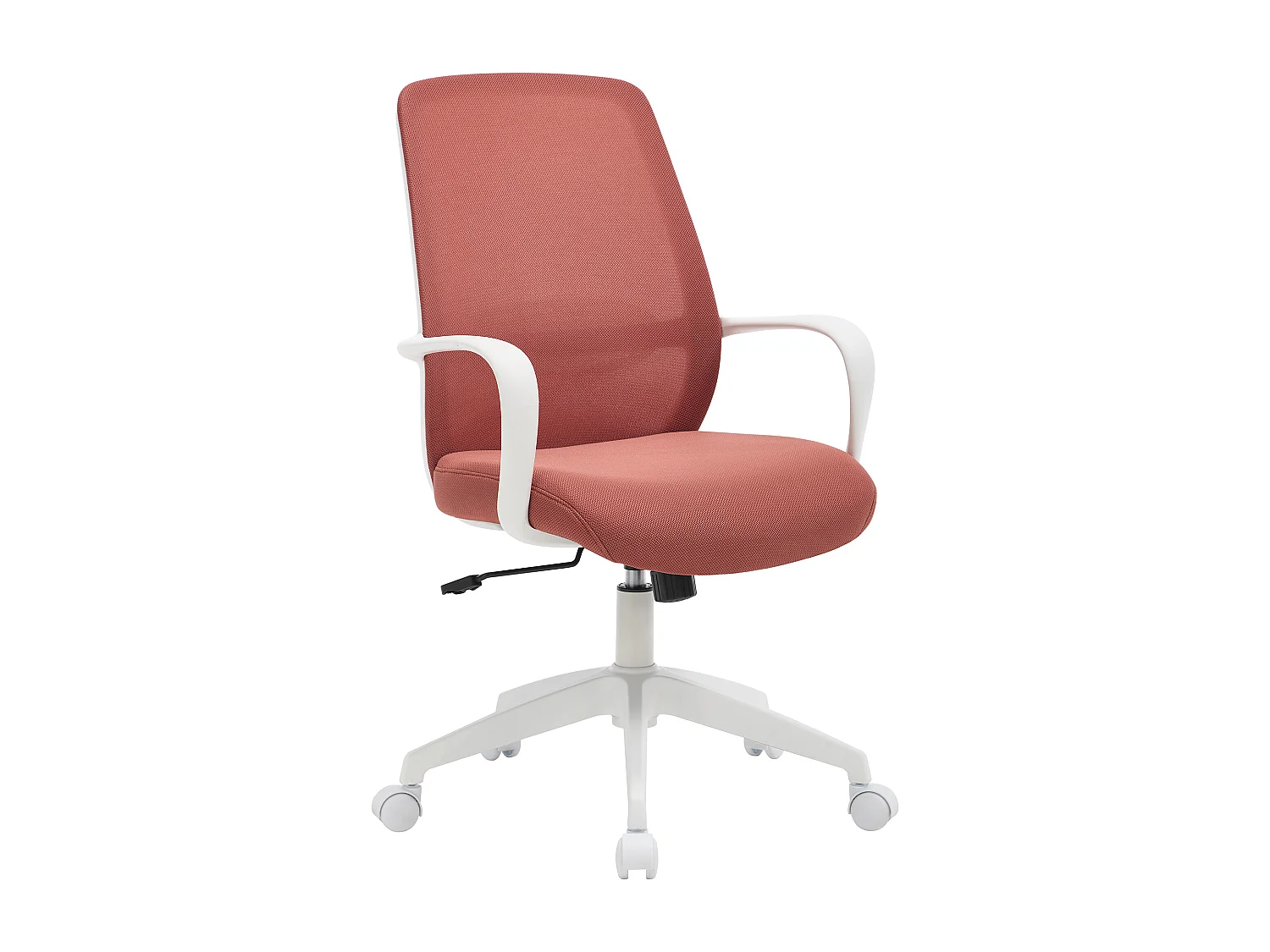 Chaise de bureau - Tissu - Terracotta et blanc - VATISTA