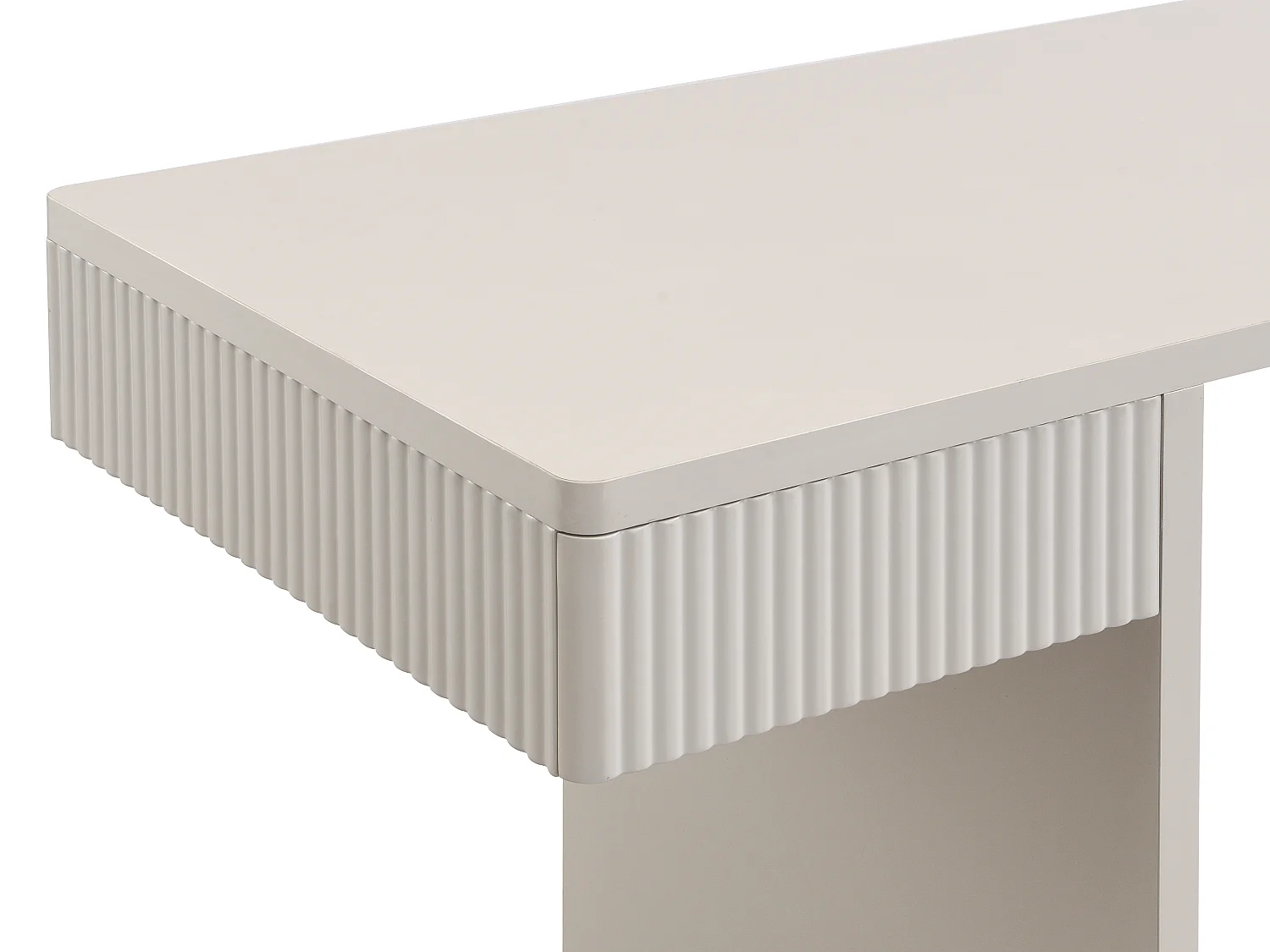 Bureau avec 2 tiroirs – Beige - PRYLO