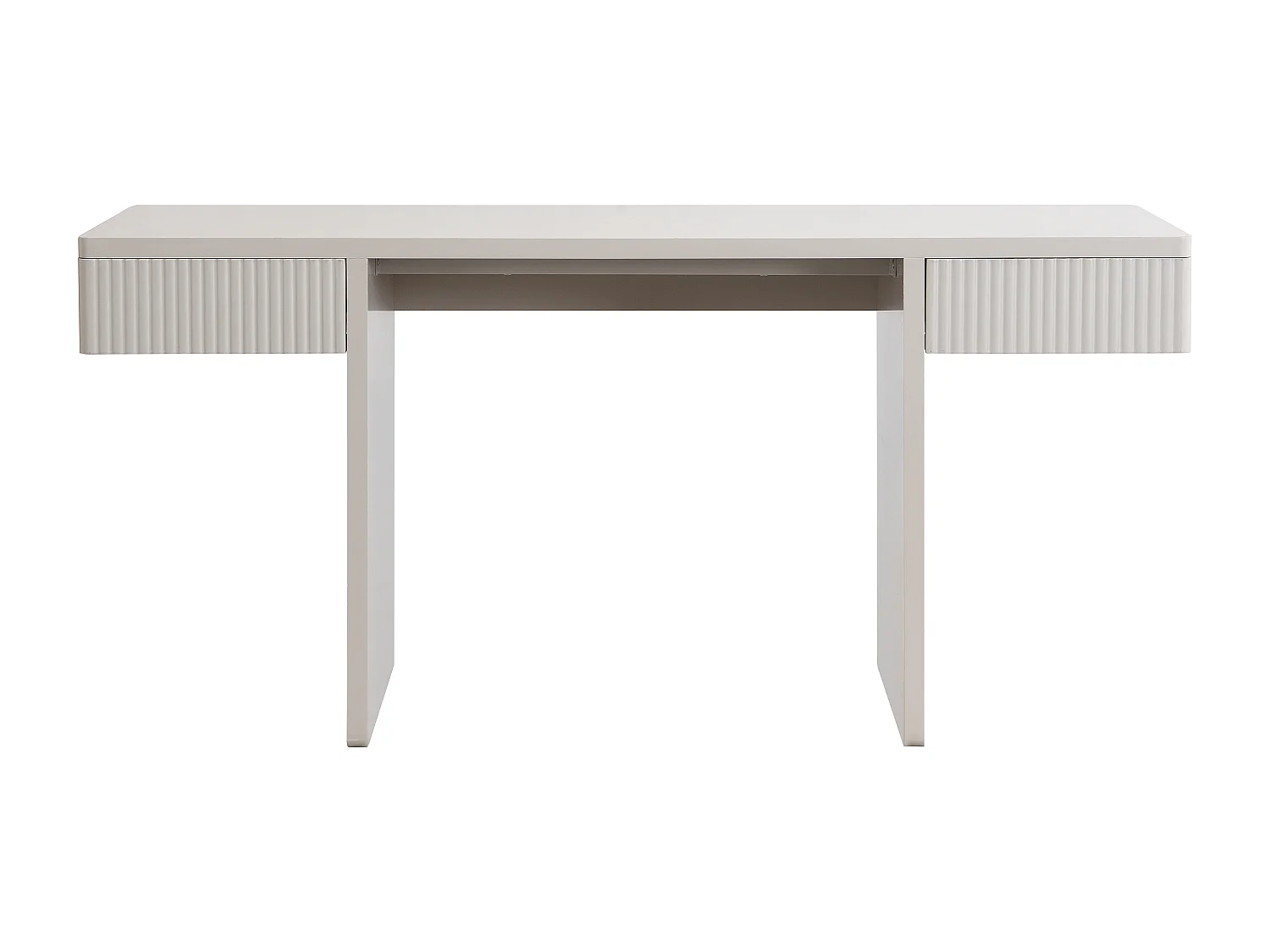 Bureau avec 2 tiroirs – Beige - PRYLO