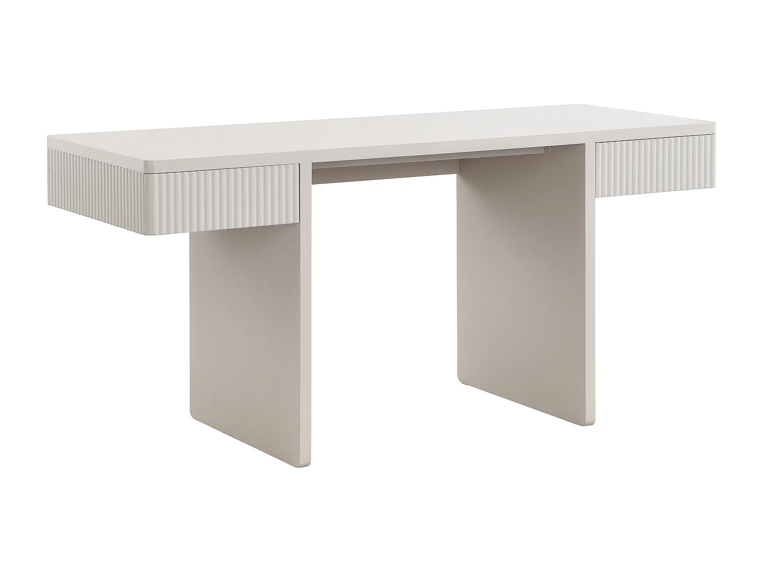 Bureau avec 2 tiroirs – Beige - PRYLO