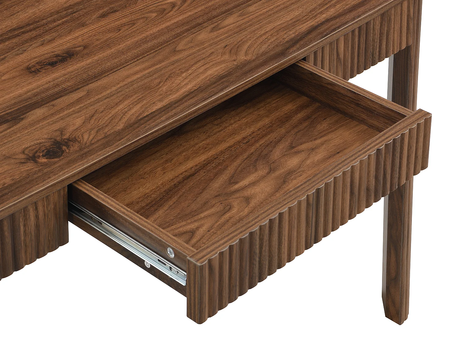Bureau avec 1 tiroir – Coloris : Naturel foncé - VIRELYO