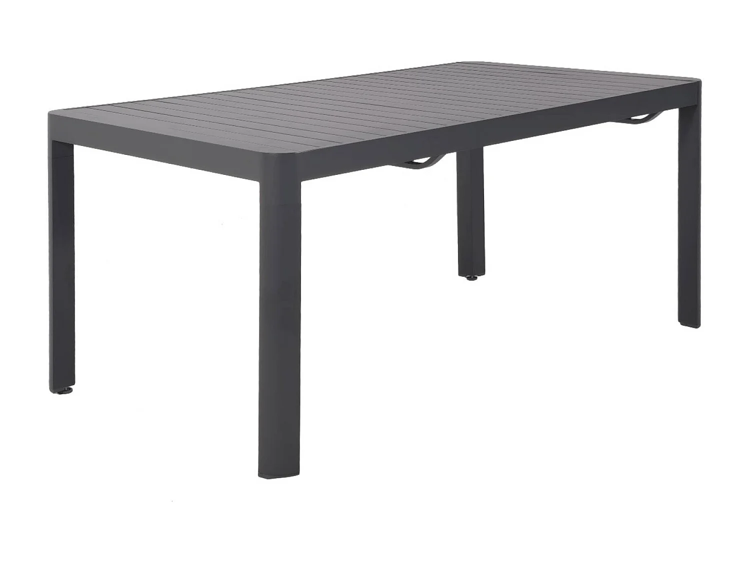 Table de jardin extensible aluminium + 10 assises anthracite - Lunea + Amara