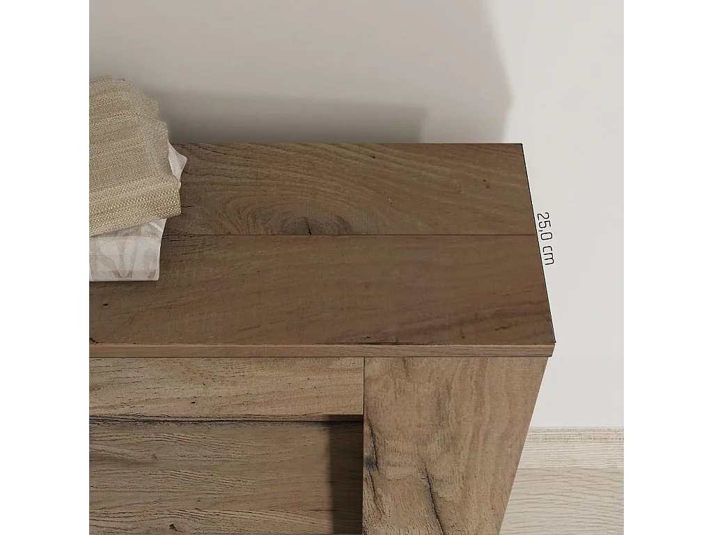 CLARA - Schlanker ausziehbarer Konsolentisch aus Eiche von 25 cm bis 2 Meter - integrierte Erweiterungen - für bis zu 8 Personen - kostenloser Versand