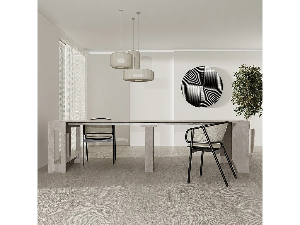 LAURA – Konsolentisch, 51,6 cm tief / 3 m lang – für 12 Personen