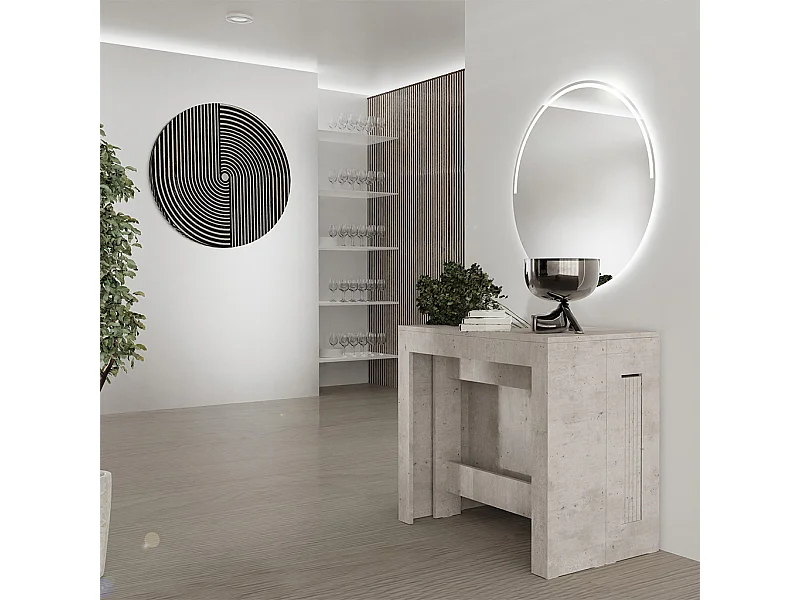 LAURA – Konsolentisch, 51,6 cm tief / 3 m lang – für 12 Personen