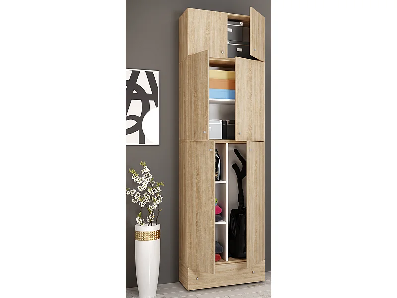 Holz Besenschrank Staubsauger Putzschrank Lona SA