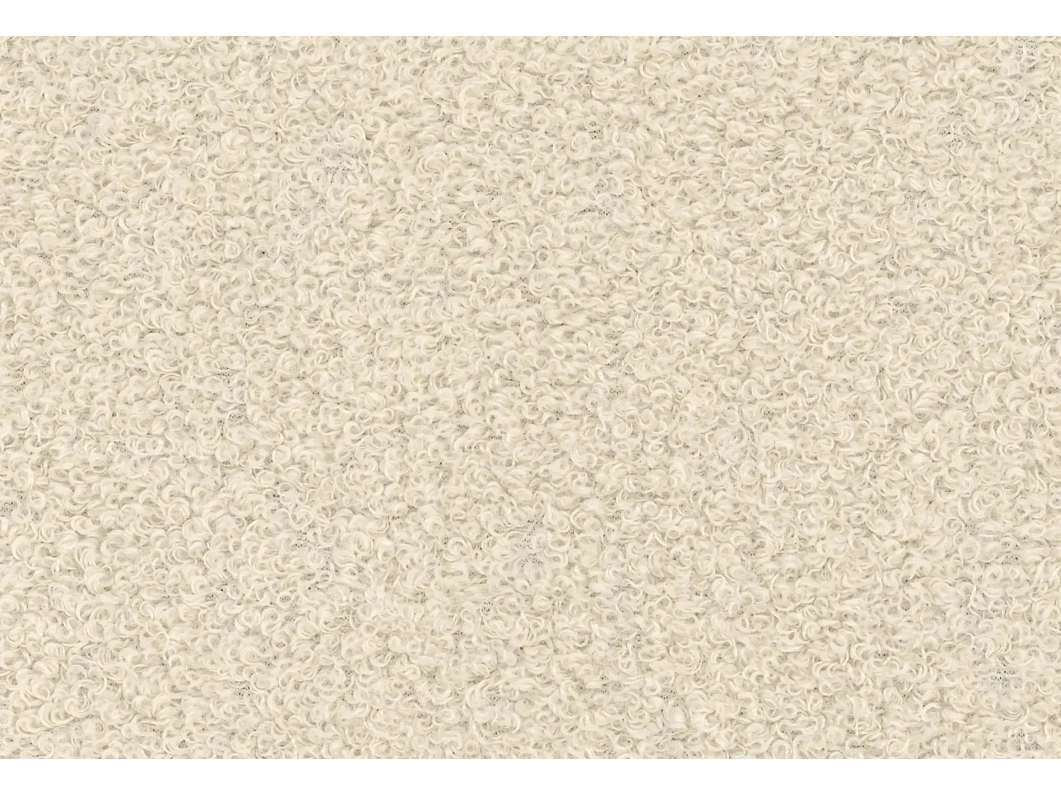 CONSTANCE - Canapé droit convertible tissu bouclette 3 places - Beige