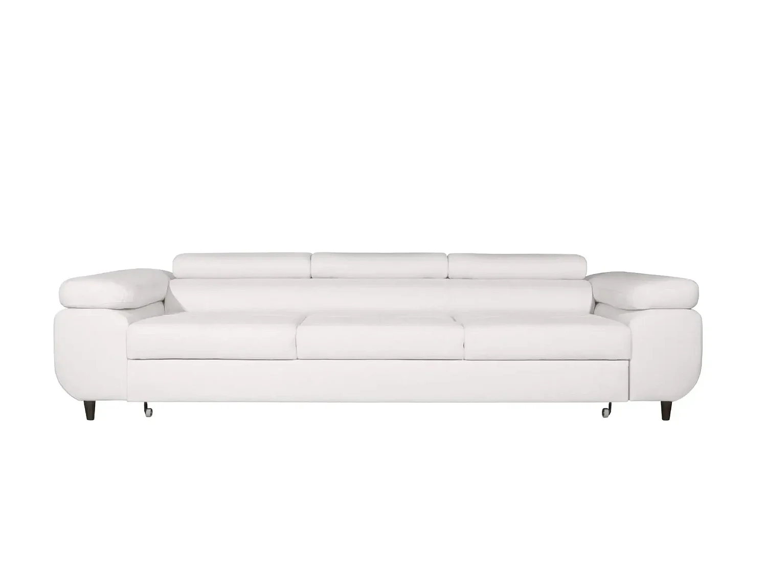 Canapé convertible 3 places en tissu chiné beige CHARLIE