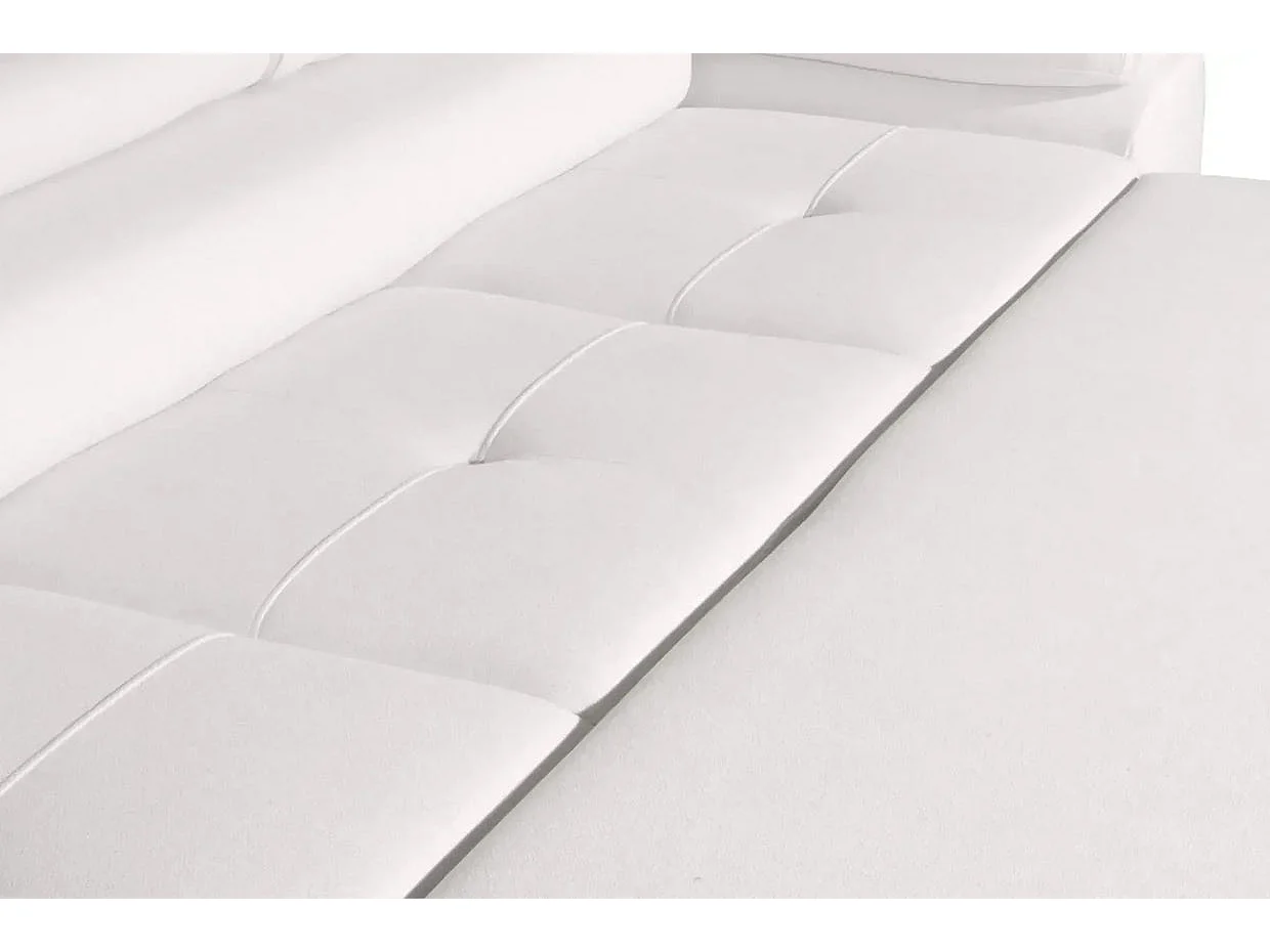 Canapé convertible 3 places en tissu chiné beige CHARLIE