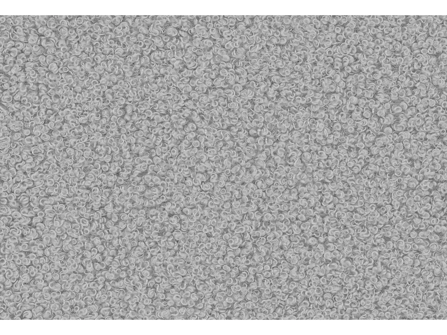 CONSTANCE - Canapé droit convertible tissu bouclette 3 places - Gris clair