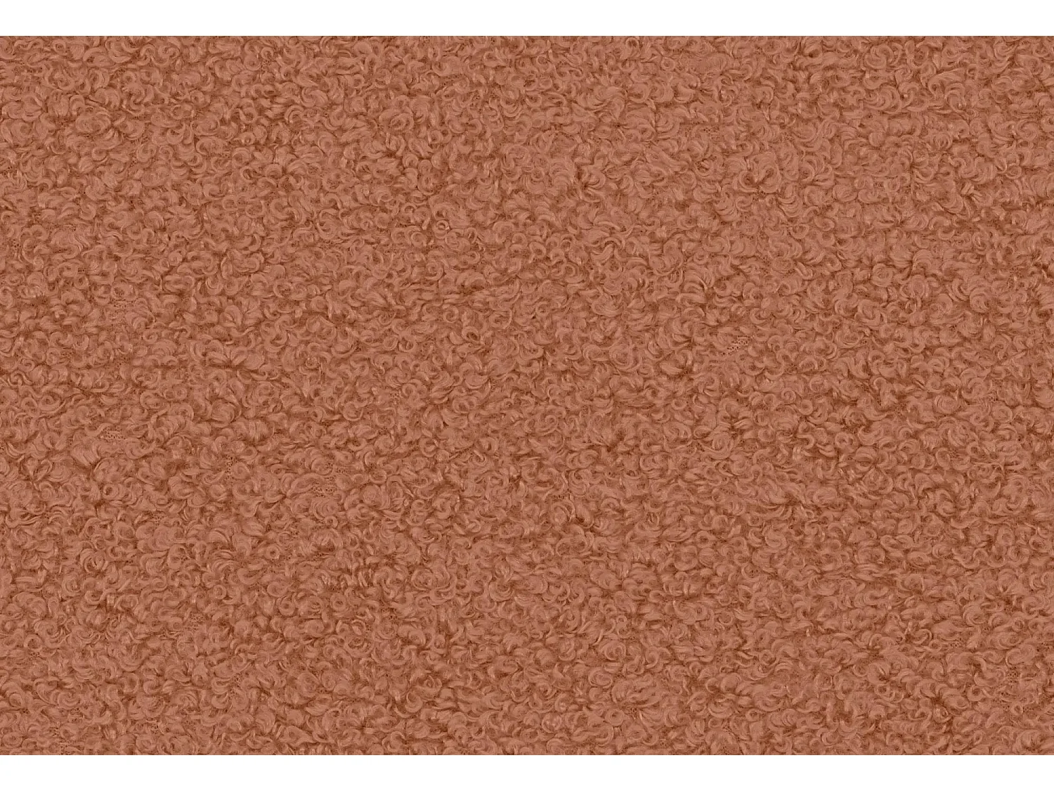 CONSTANCE - Canapé droit convertible tissu bouclette 3 places - Terracotta