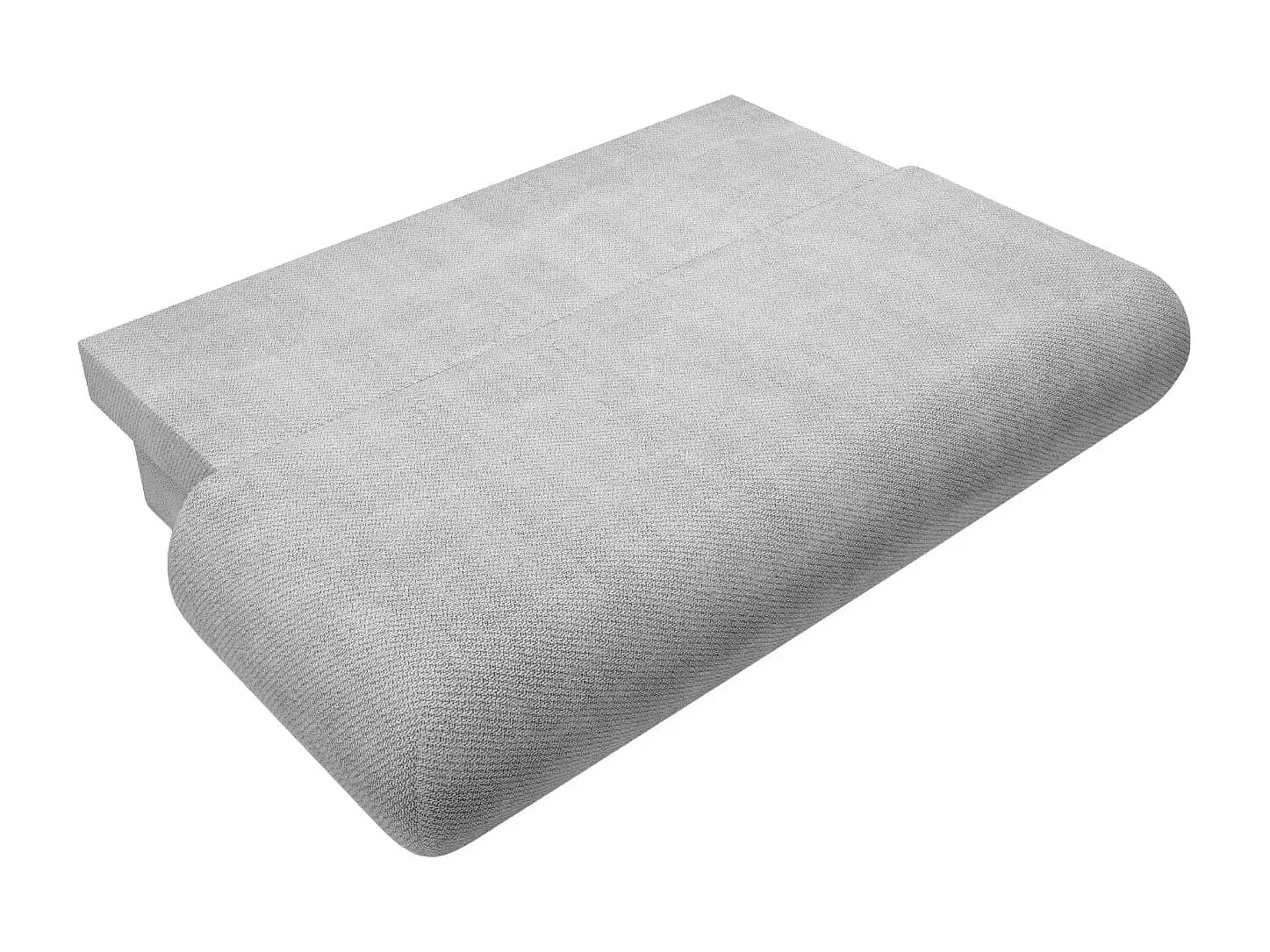 LEVI - Canapé droit convertible tissu lisse 2 places - Gris clair
