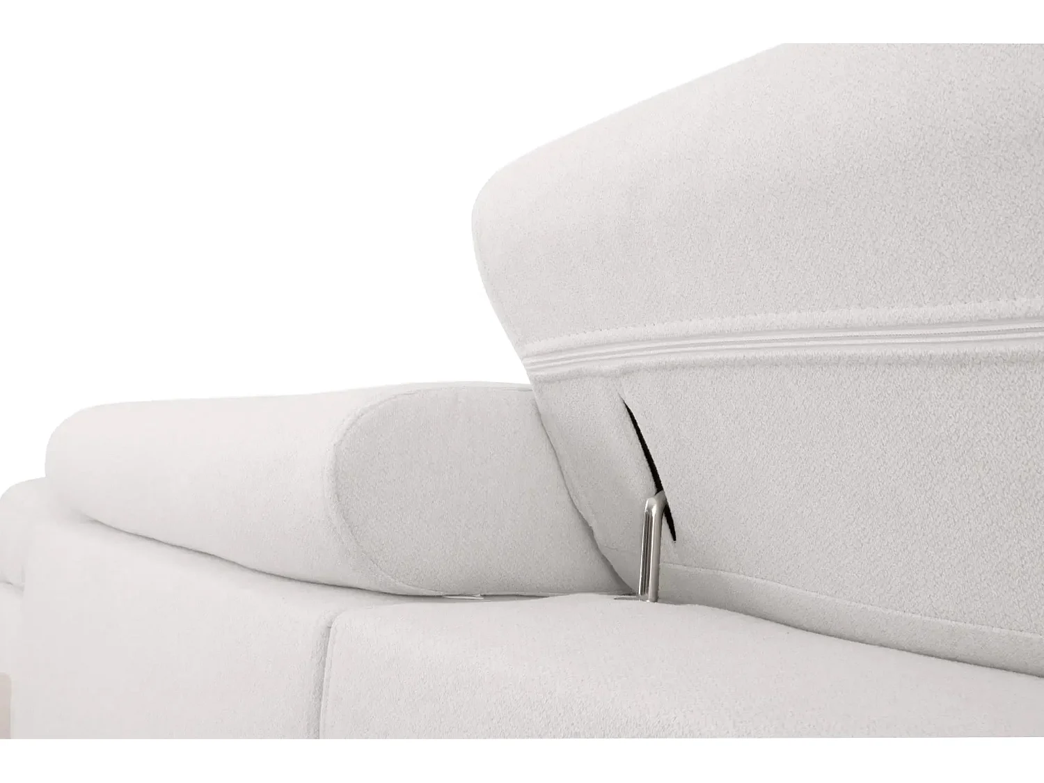 CHARLIE - Canapé panoramique convertible tissu chiné 5 places - Beige